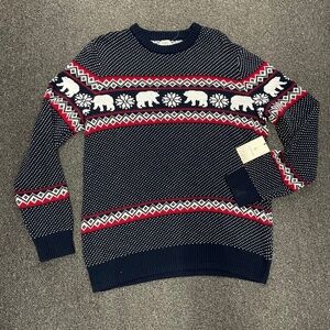 $345 Aspen Collection Knitted Sweater Polar Bears And Flakes Men’s XL
